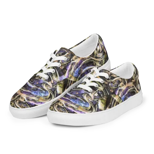 Violet Riptide on a Men's Lace-Up Canvas Shoes