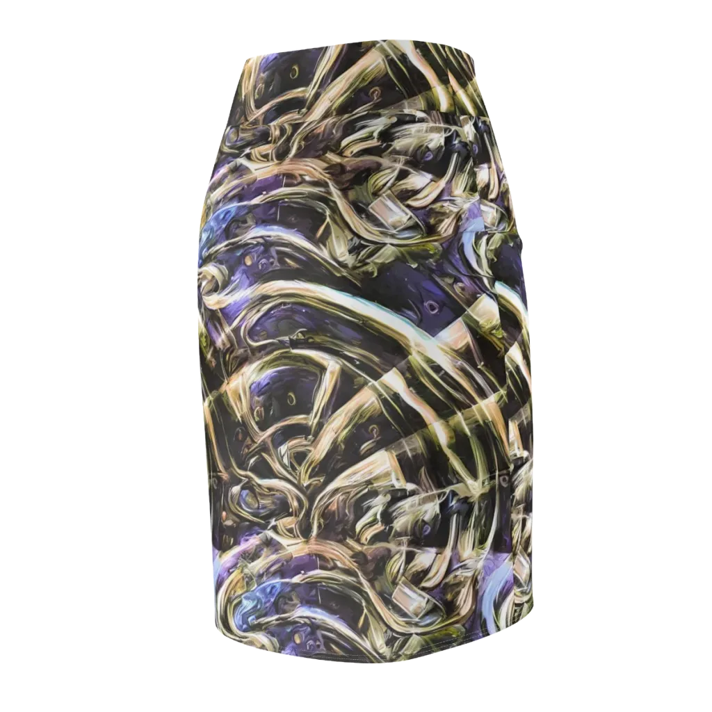 Violet Riptide on Pencil Skirt — Back Side
