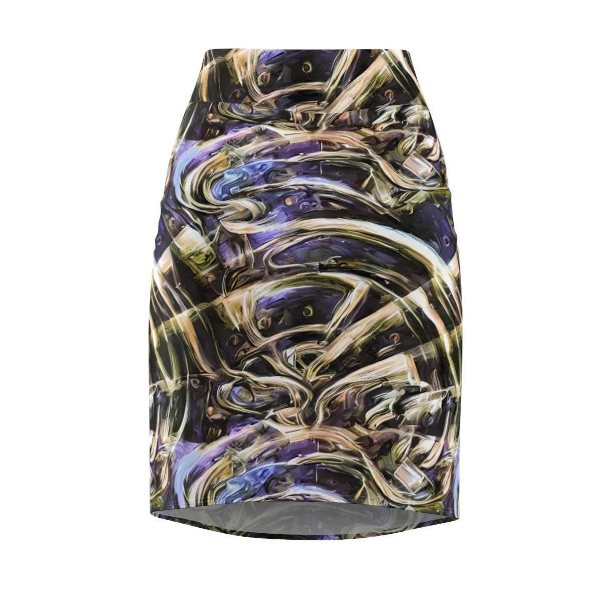 Violet Riptide on Pencil Skirt — Front