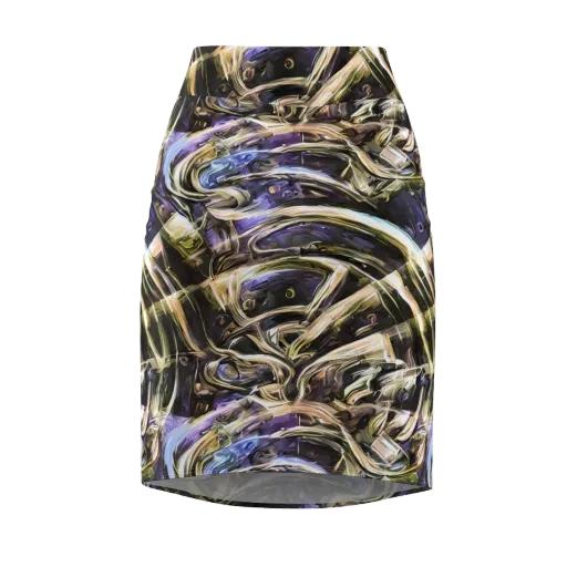 Violet Riptide on a Pencil Skirt