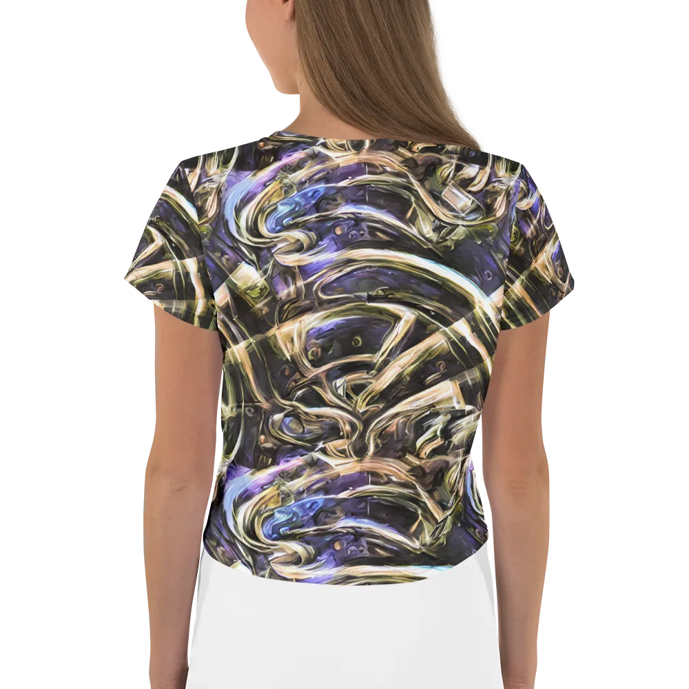 Violet Riptide on Crop Tee — Back