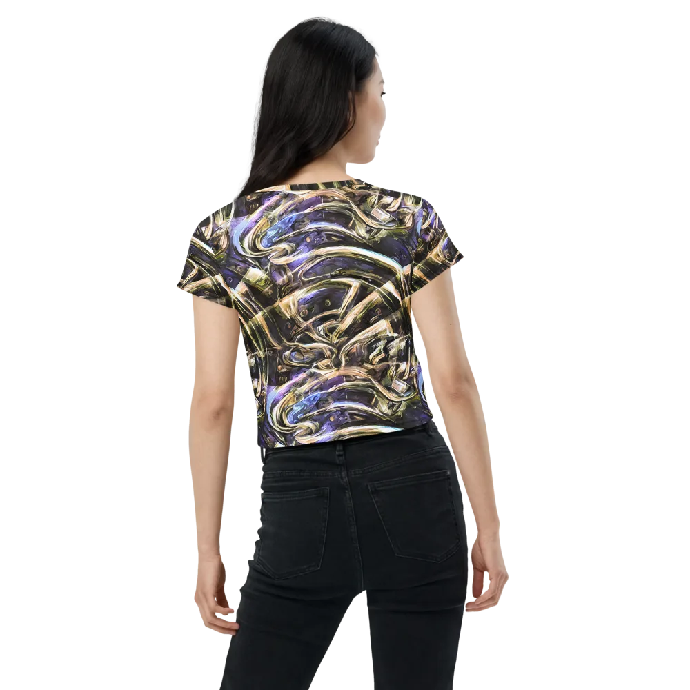 Violet Riptide on Crop Tee — Back