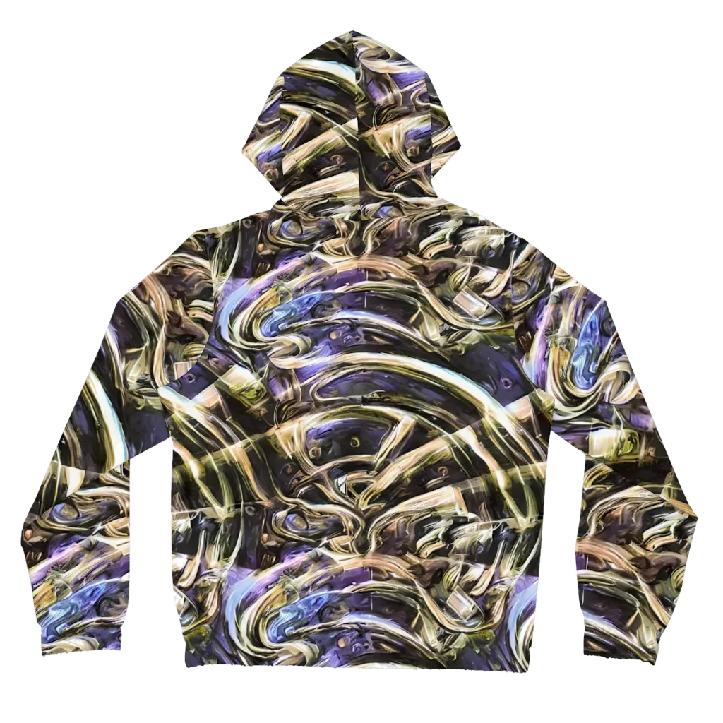 Violet Riptide on Women's Full-Zip Hoodie — Back