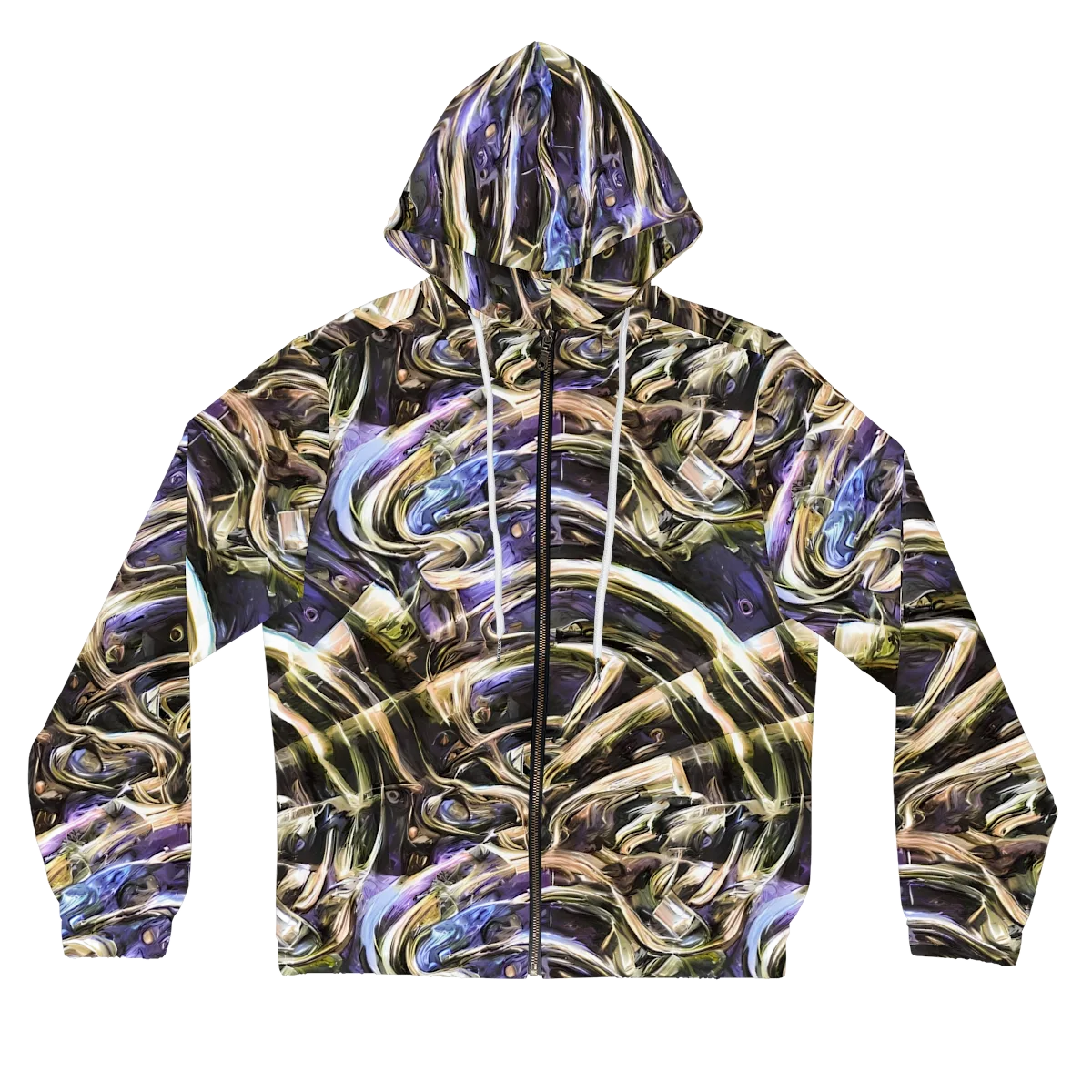 Violet Riptide on Women's Full-Zip Hoodie — Front