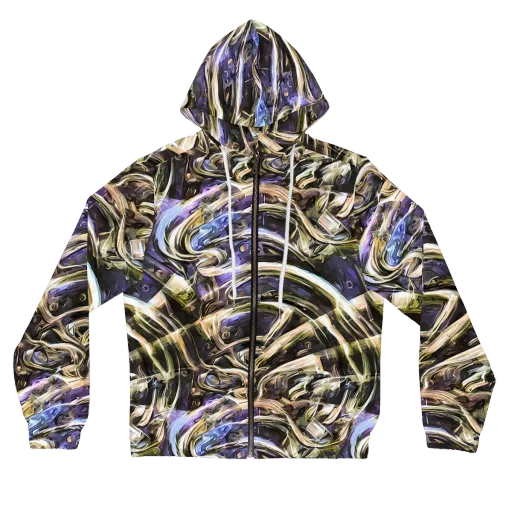 Violet Riptide on a Women's Full-Zip Hoodie