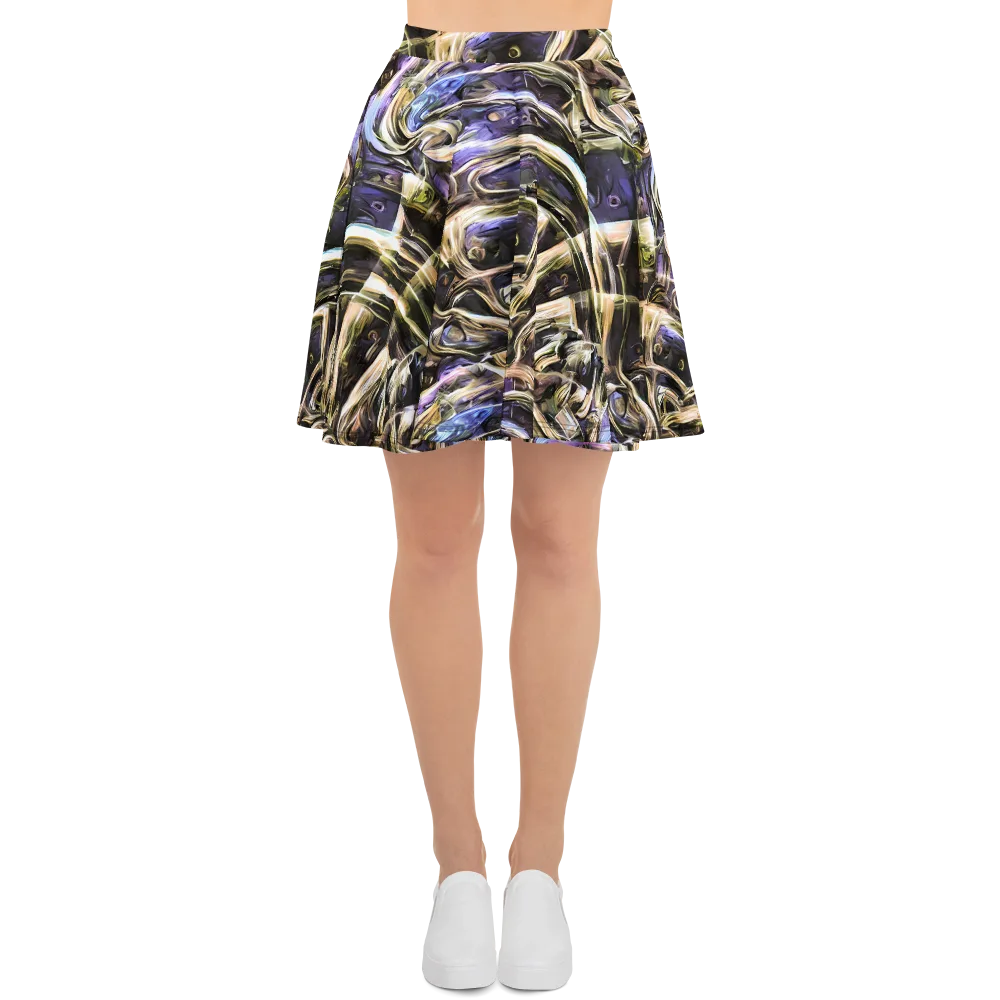 Violet Riptide on Skater Skirt — Front
