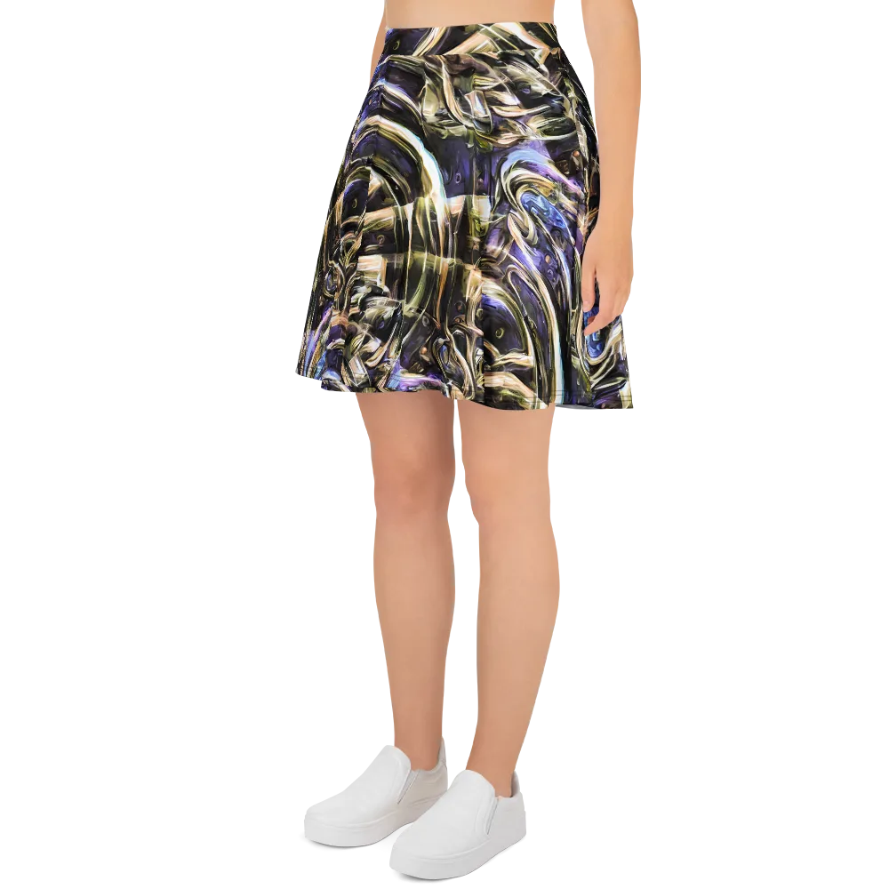 Violet Riptide on Skater Skirt — Left