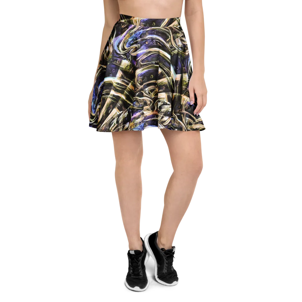 Violet Riptide on Skater Skirt — Front