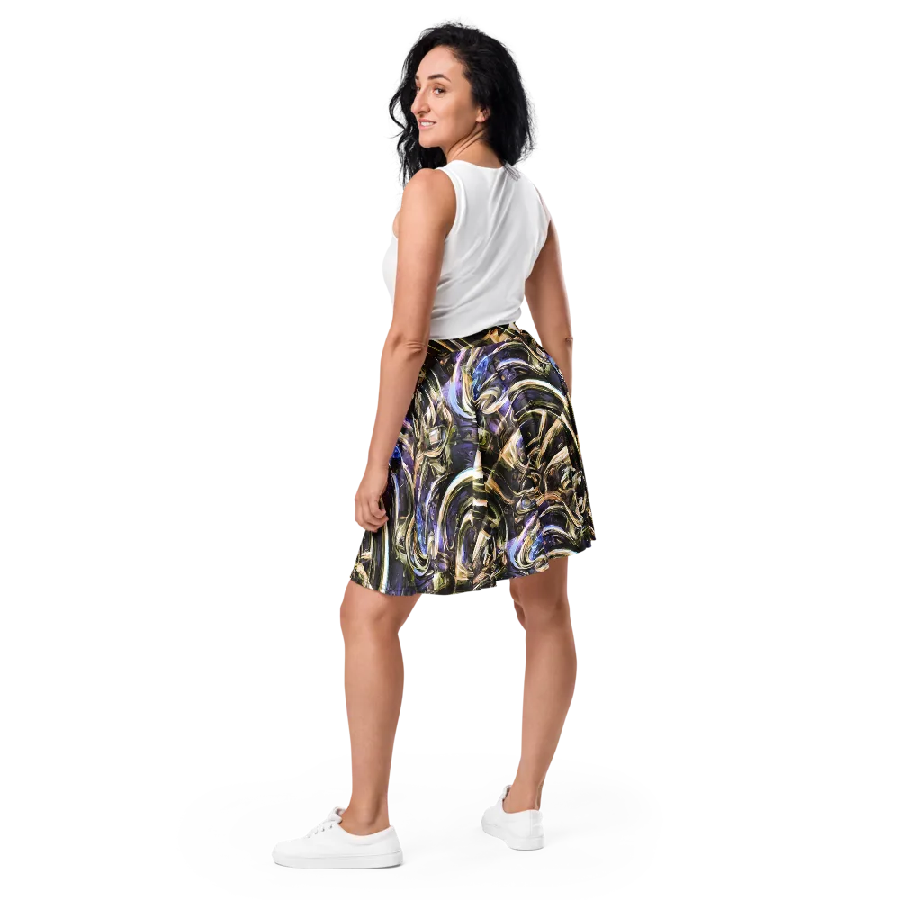 Violet Riptide on Skater Skirt — Back