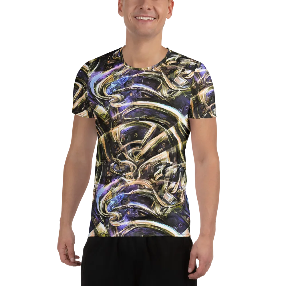 Violet Riptide on Men's Athletic T-Shirt — Front