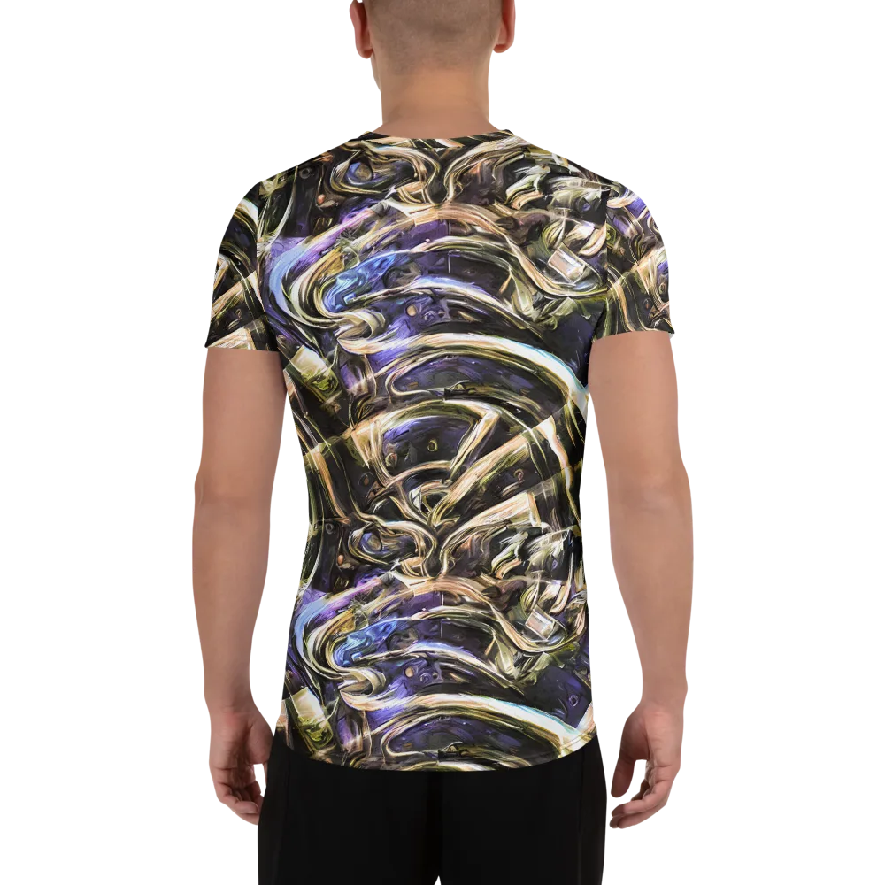 Violet Riptide on Men's Athletic T-Shirt — Back