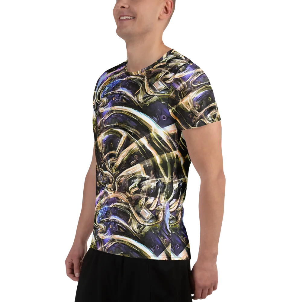 Violet Riptide on Men's Athletic T-Shirt — Left