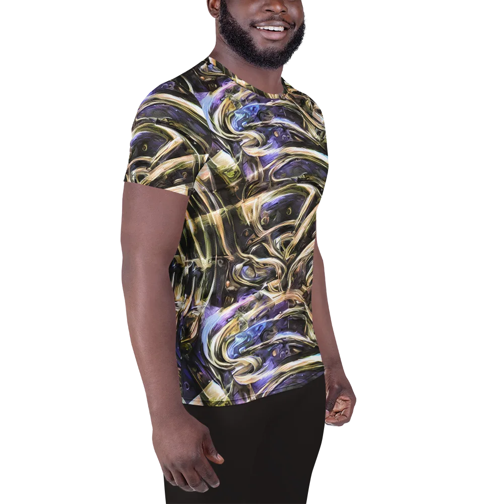 Violet Riptide on Men's Athletic T-Shirt — Right