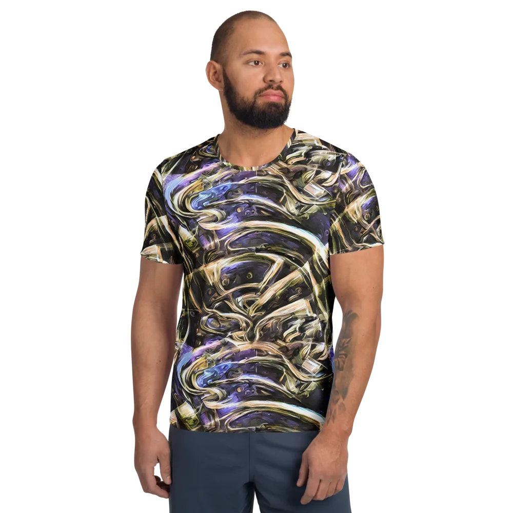 Violet Riptide on Men's Athletic T-Shirt — Front