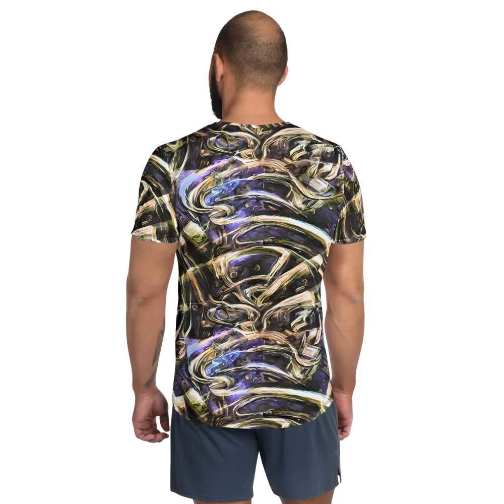 Violet Riptide on Men's Athletic T-Shirt — Back