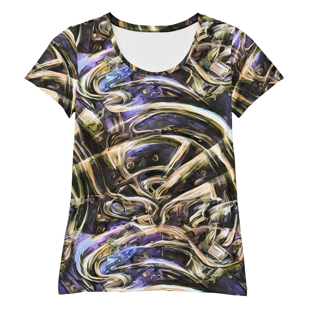 Violet Riptide on Women's Athletic T-Shirt — Front