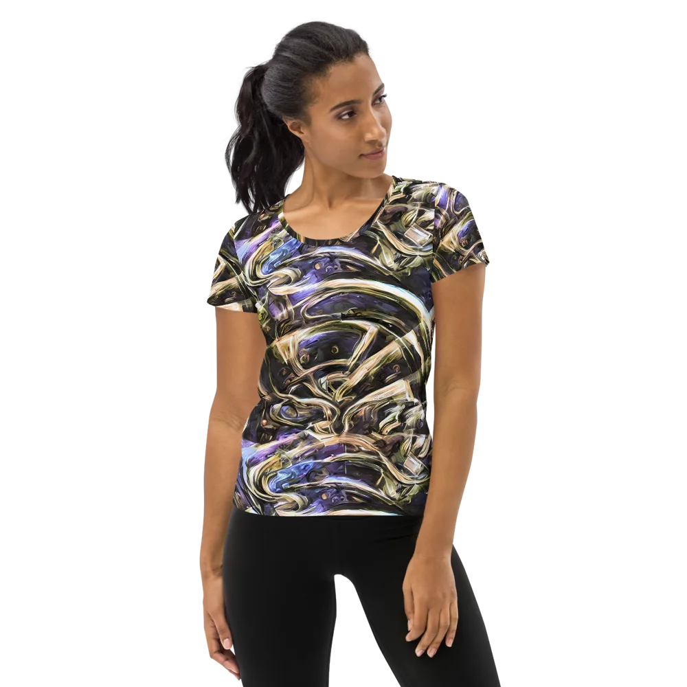 Violet Riptide on Women's Athletic T-Shirt — Front