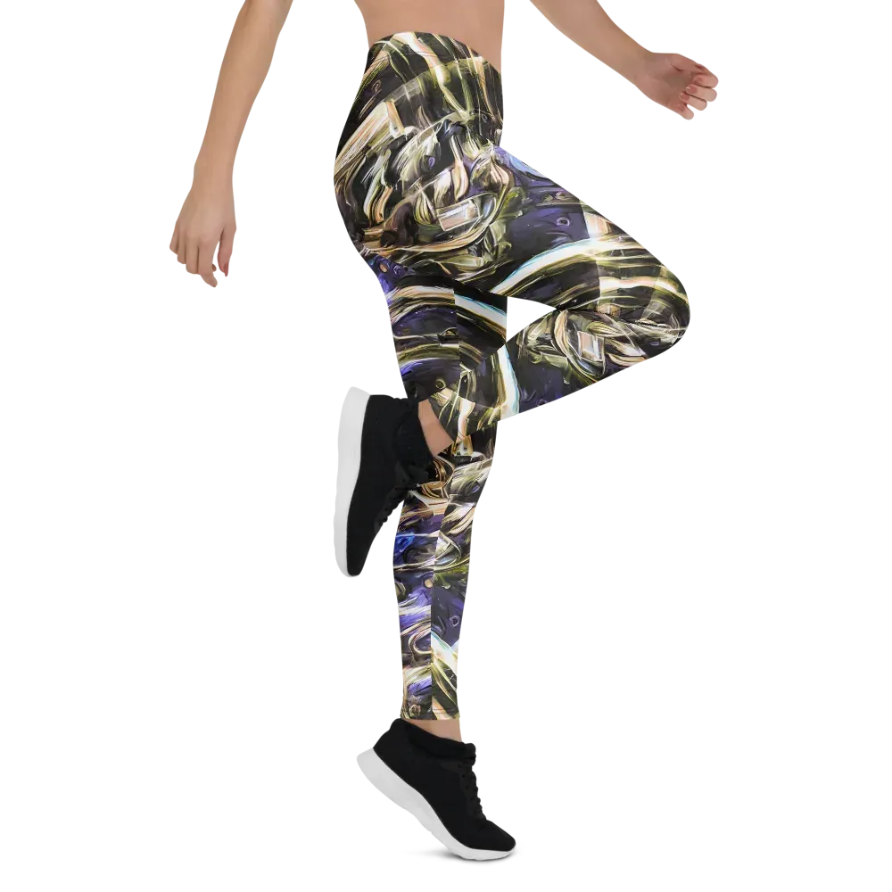 Violet Riptide on Leggings — Right