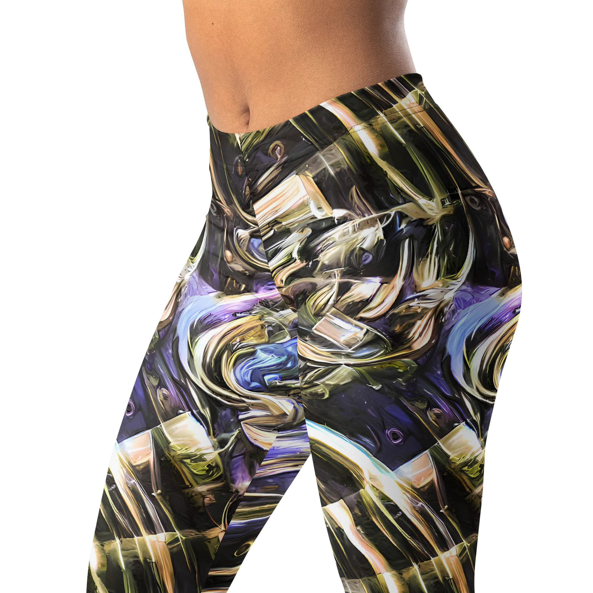 Violet Riptide on Leggings — Left Front