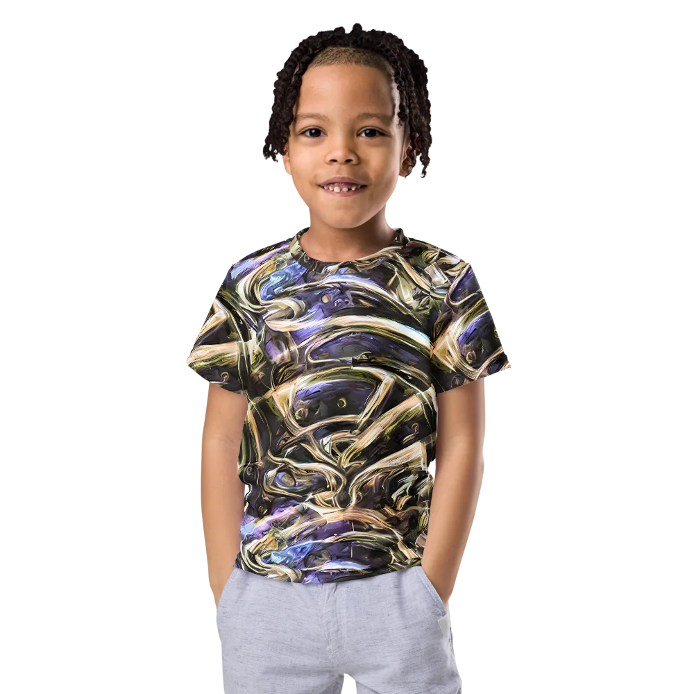 Violet Riptide on Kids Crew Neck T-Shirt — Front