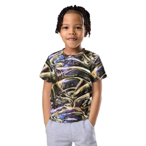 Violet Riptide on a Kids Crew Neck T-Shirt