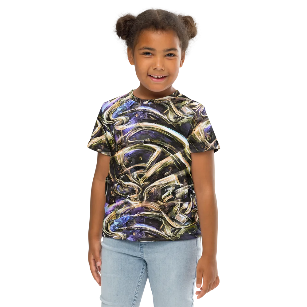 Violet Riptide on Kids Crew Neck T-Shirt — Front