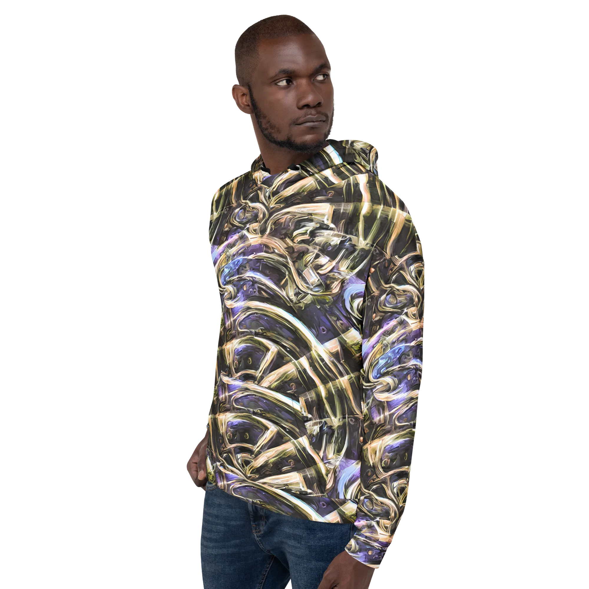 Violet Riptide on Hoodie — Left