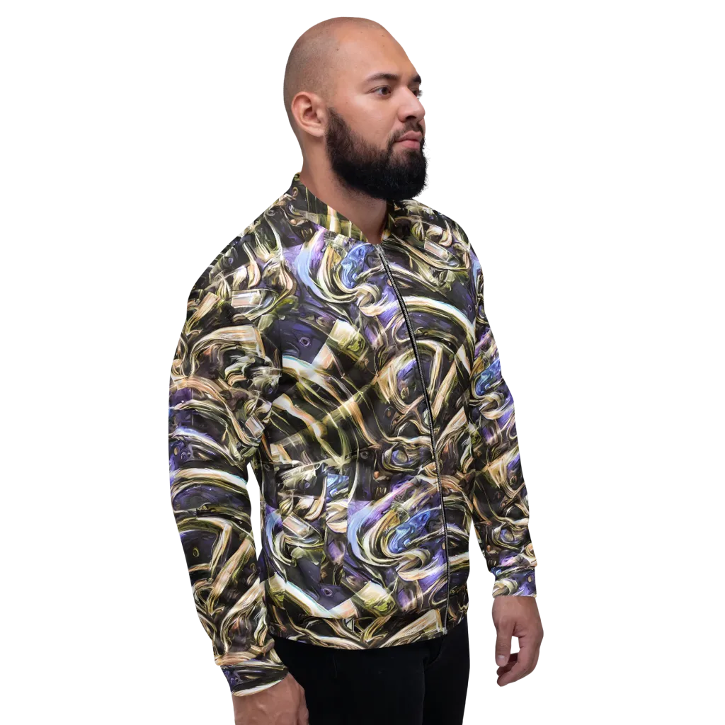 Violet Riptide on Bomber Jacket — Right