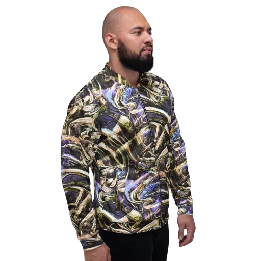 Violet Riptide on a Bomber Jacket