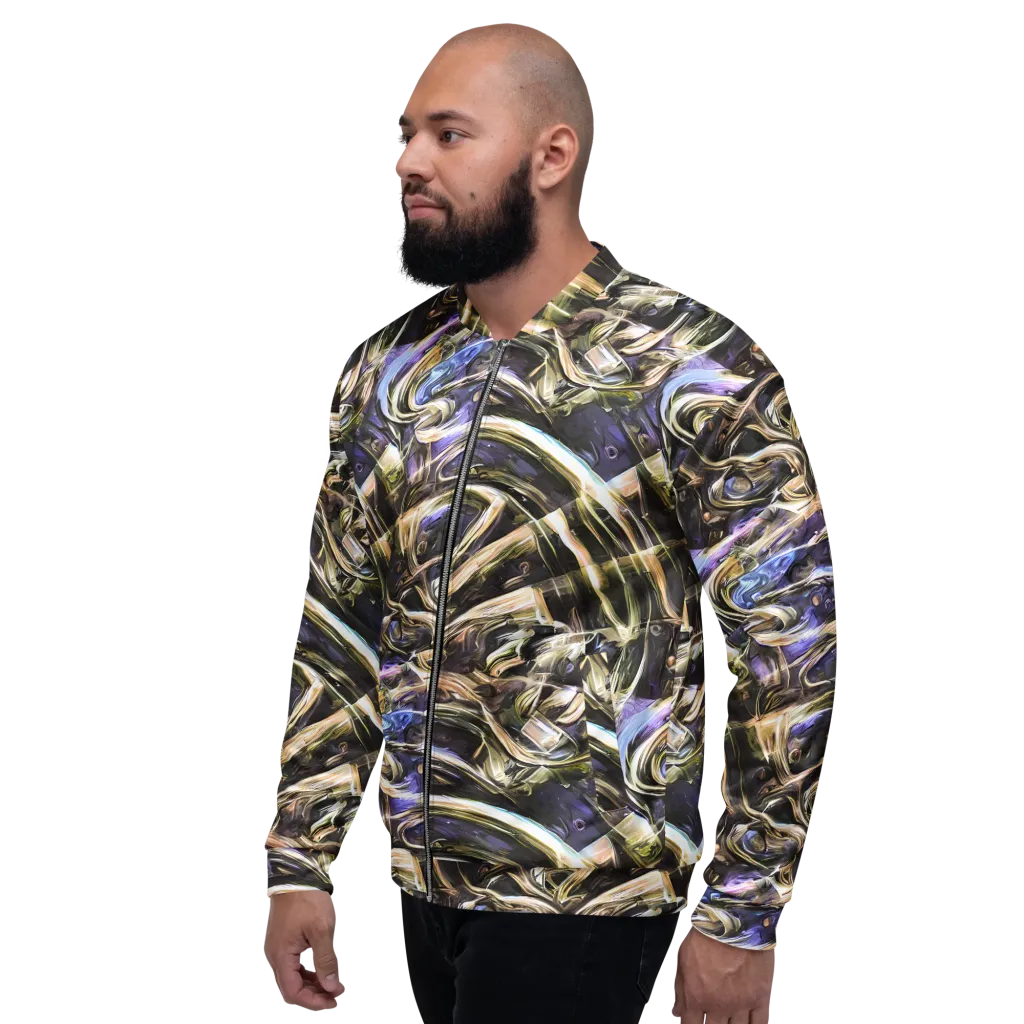Violet Riptide on Bomber Jacket — Left