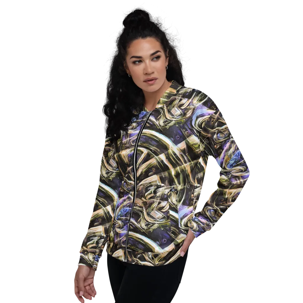 Violet Riptide on Bomber Jacket — Left