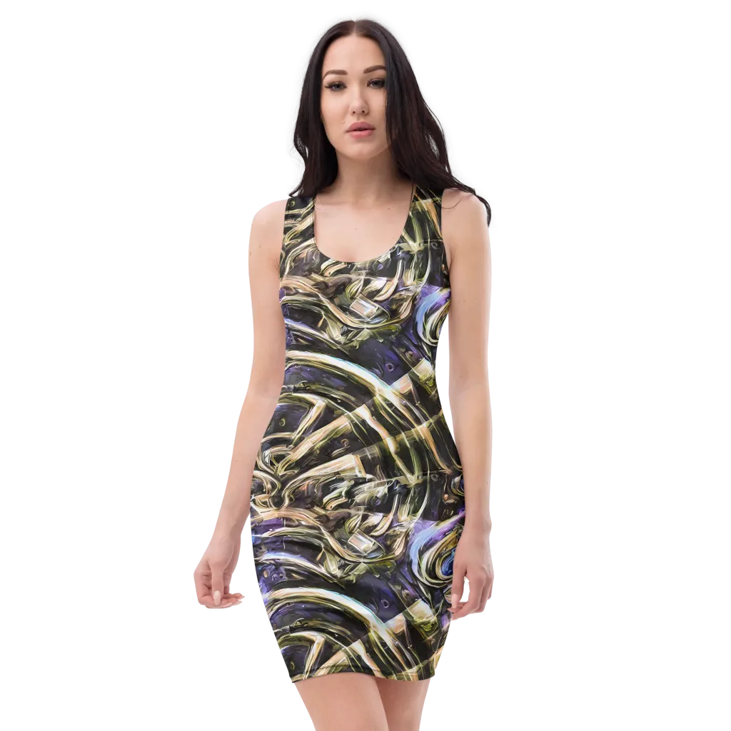 Violet Riptide on Bodycon Dress — Front