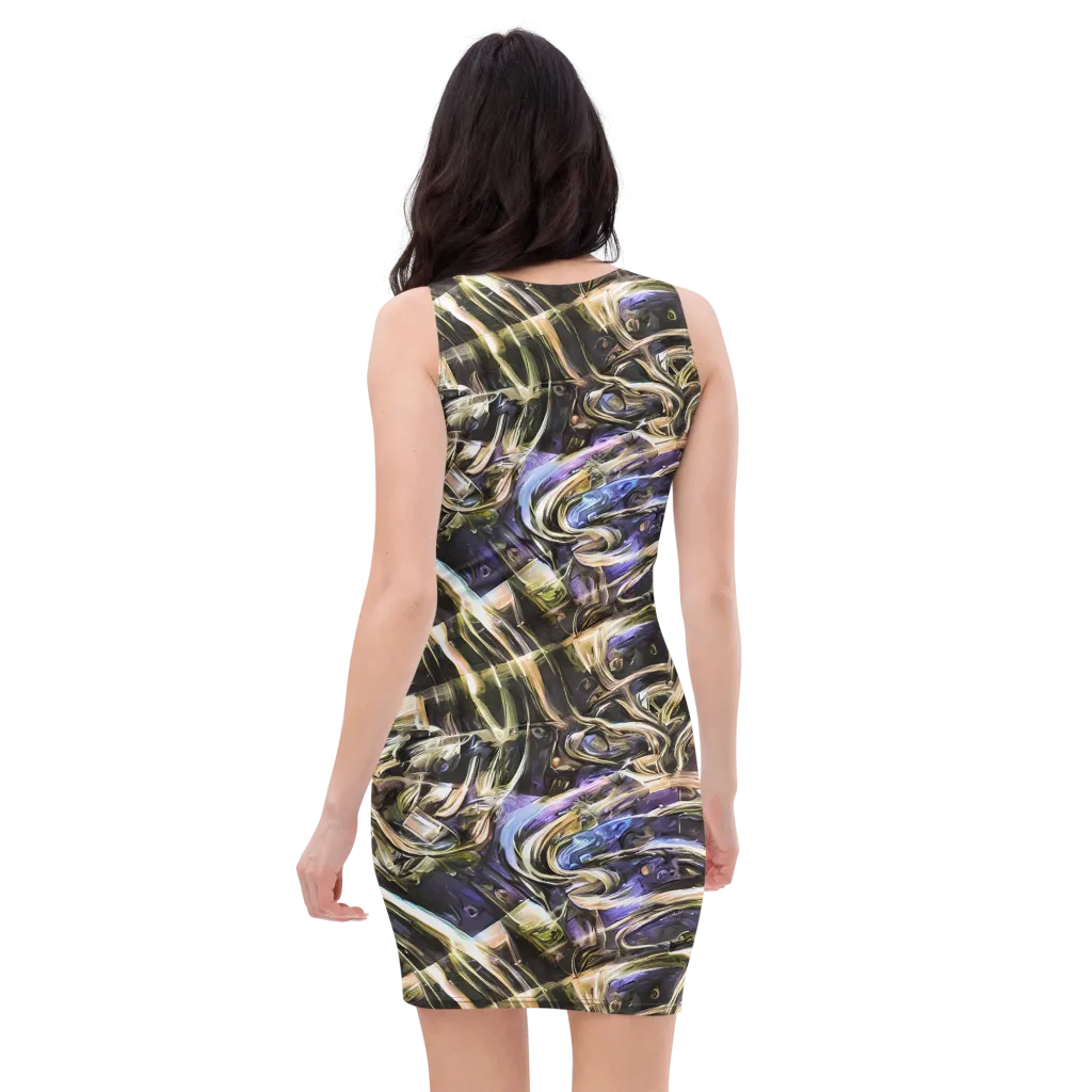 Violet Riptide on Bodycon Dress — Back