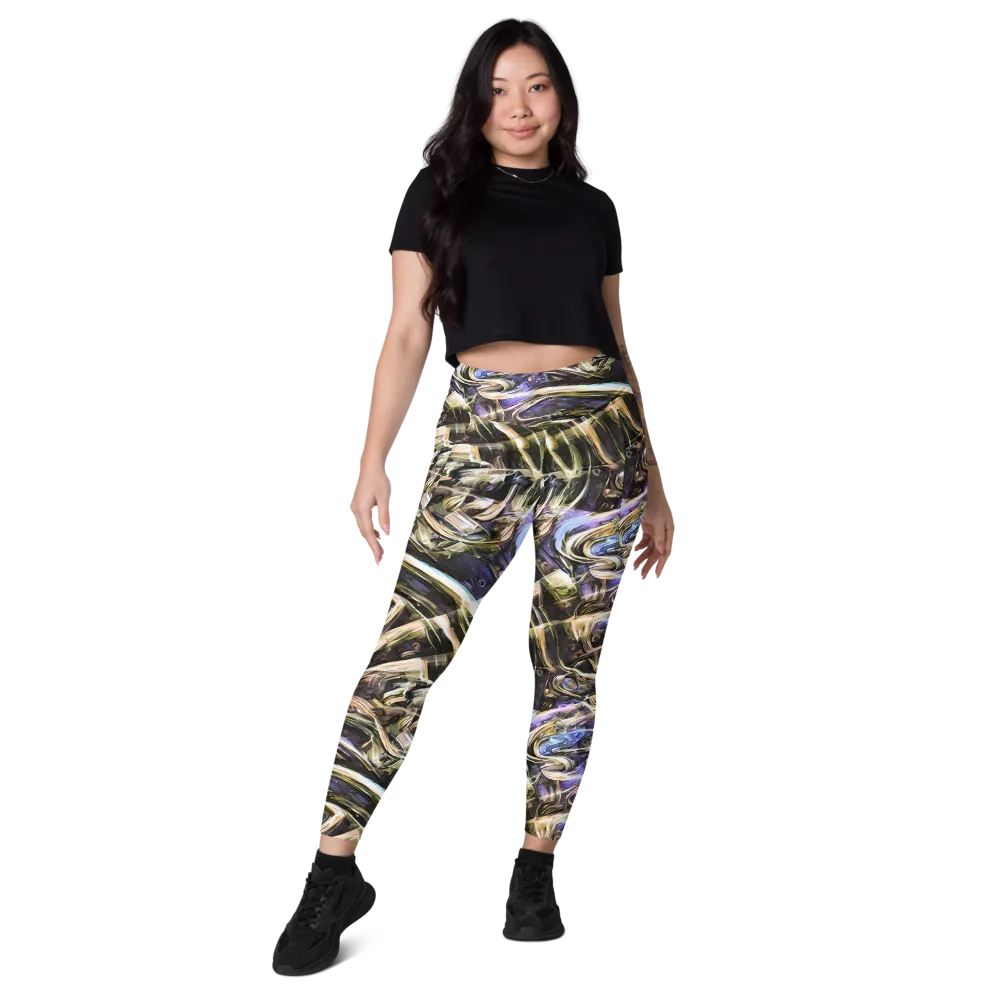 Violet Riptide on Leggings with Pockets — Front