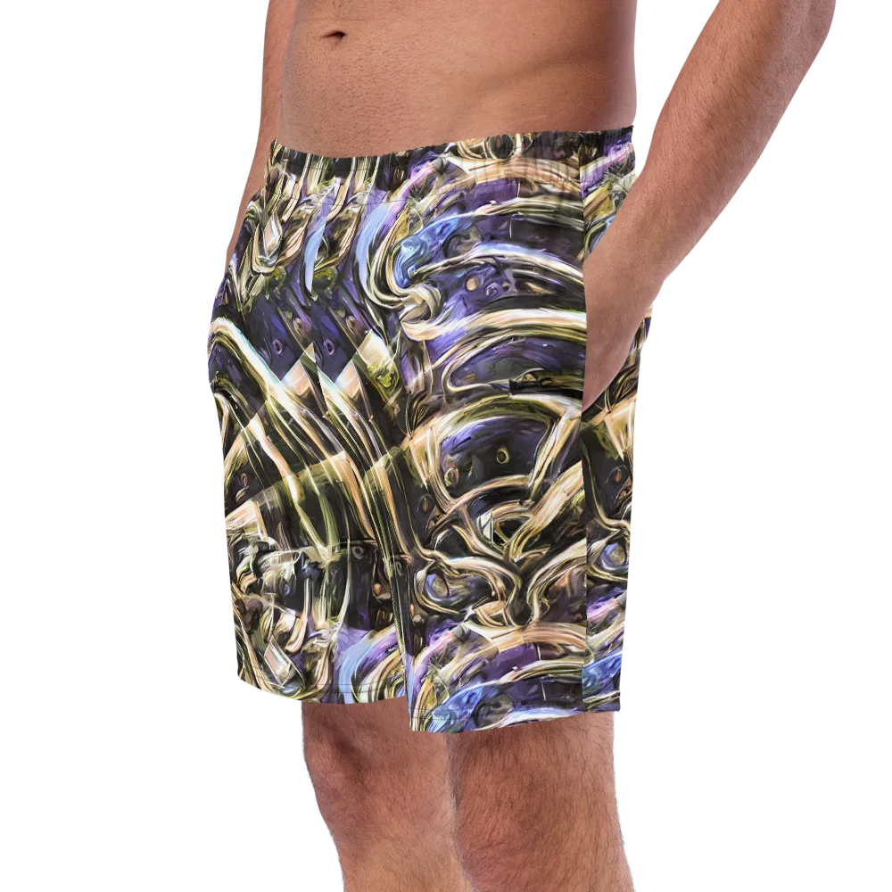 Violet Riptide on Swim Trunks — Left Front