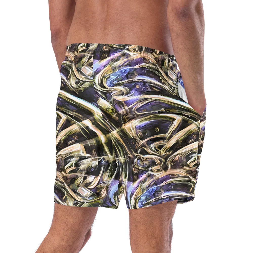Violet Riptide on Swim Trunks — Right Back