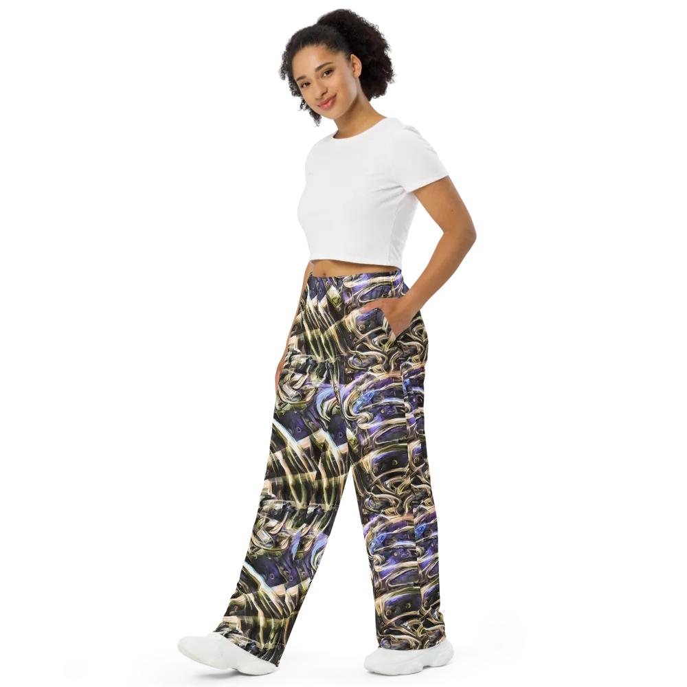 Violet Riptide on Wide-Leg Pants — Left Front