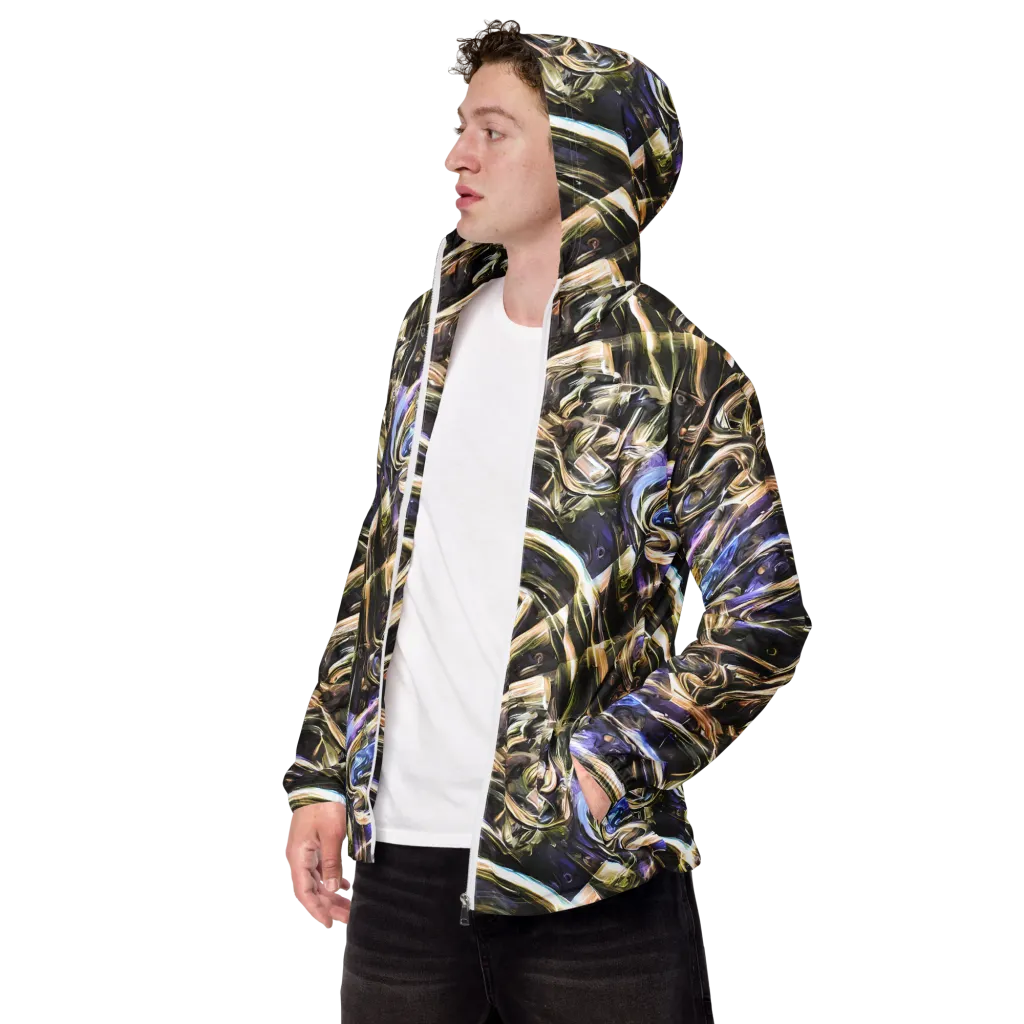 Violet Riptide on Men's Windbreaker — Left Front