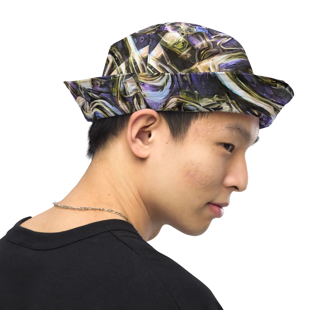 Violet Riptide on Reversible Bucket Hat — Right Outside