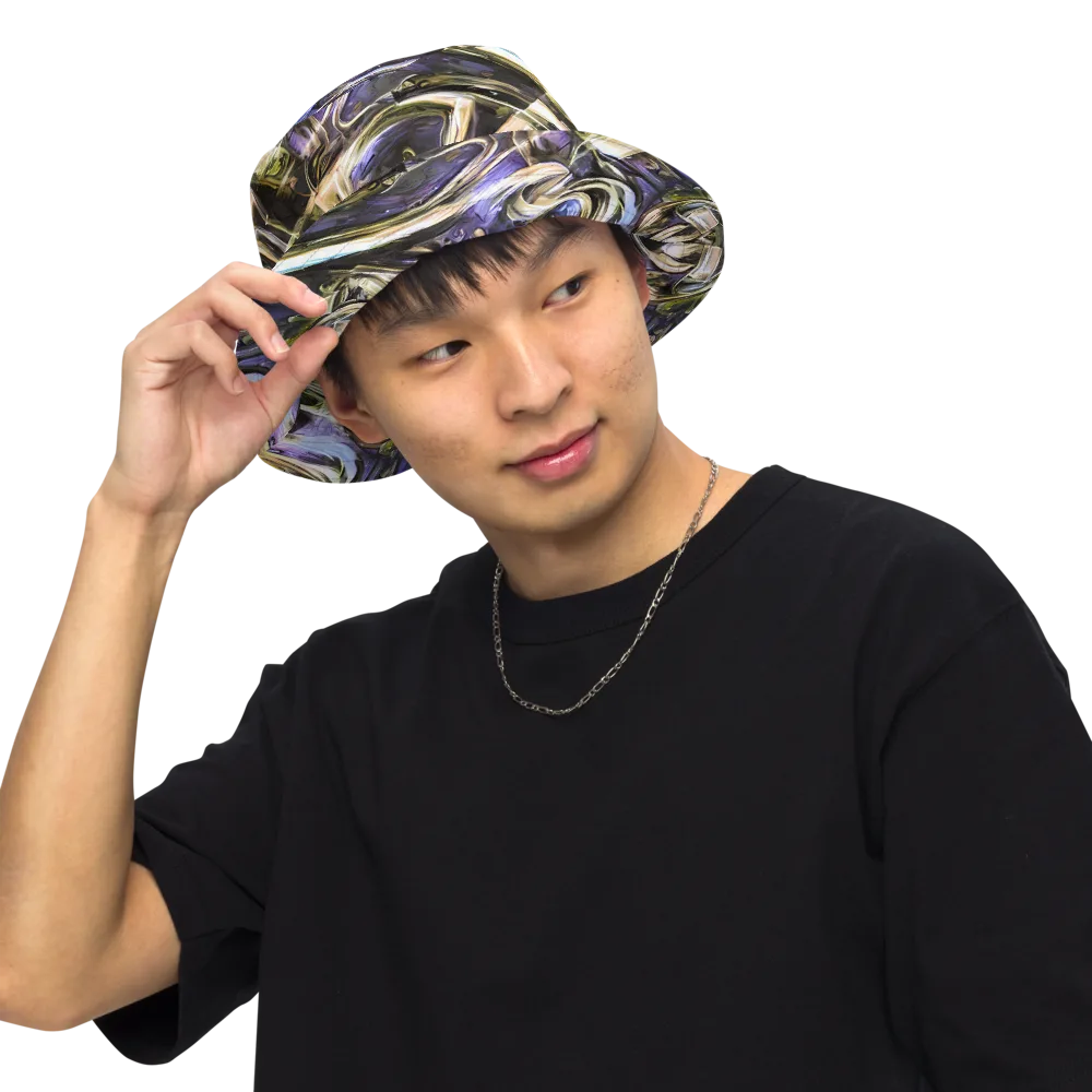 Violet Riptide on Reversible Bucket Hat — Front Inside