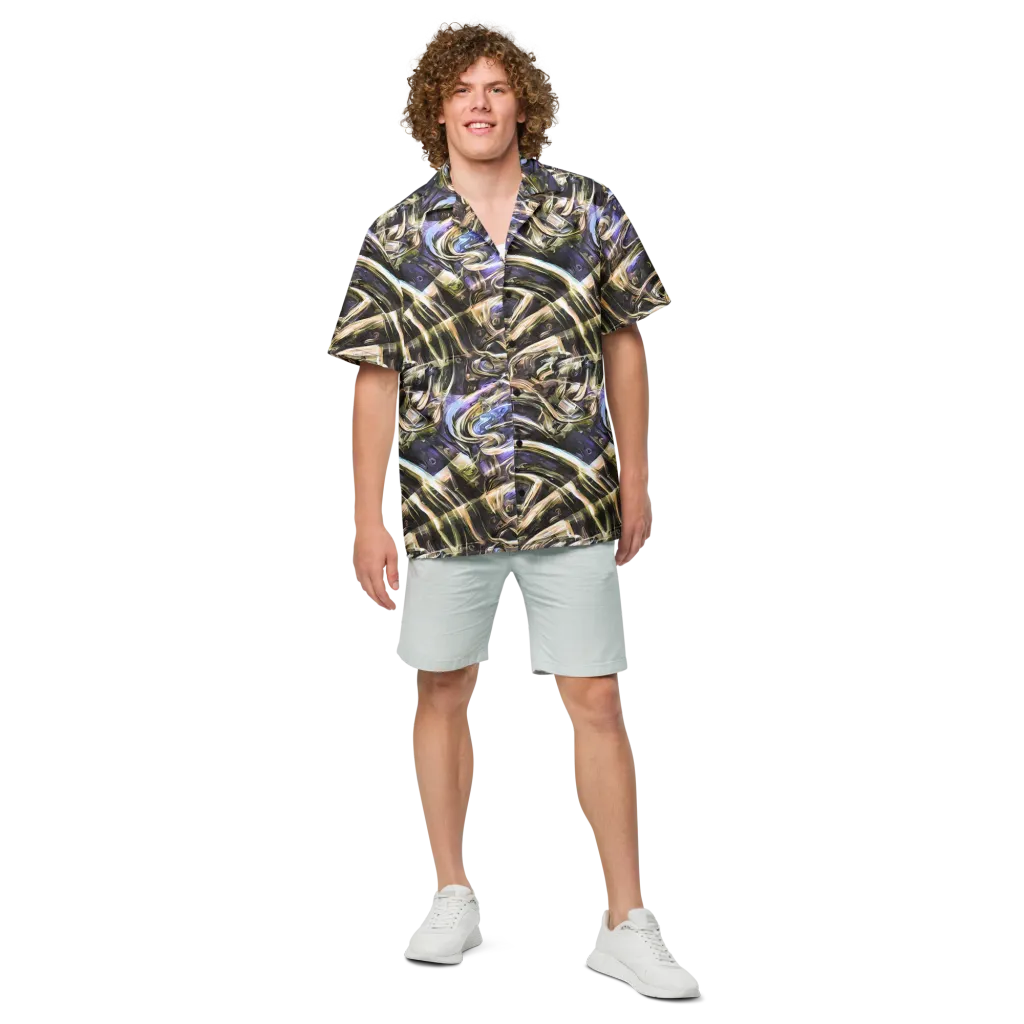 Violet Riptide on Button Shirt — Front