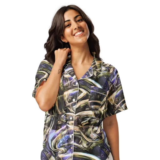 Violet Riptide on a Women's Short Sleeve Pajama Top