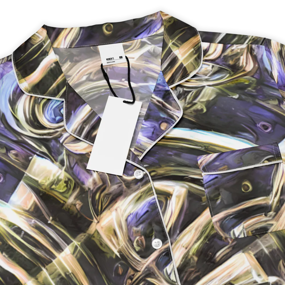 Violet Riptide on Women's Short Sleeve Pajama Top — Product details