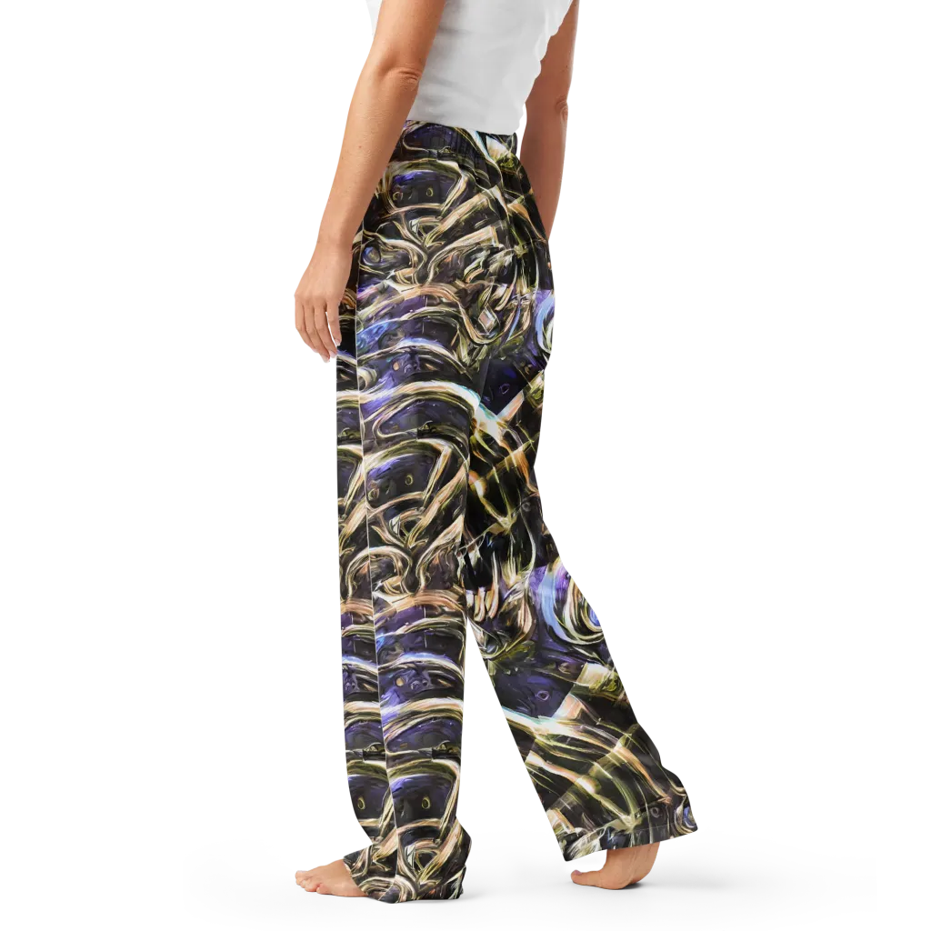 Violet Riptide on Women's Pajama Pants — Left