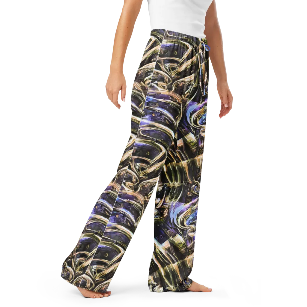 Violet Riptide on Women's Pajama Pants — Right Front