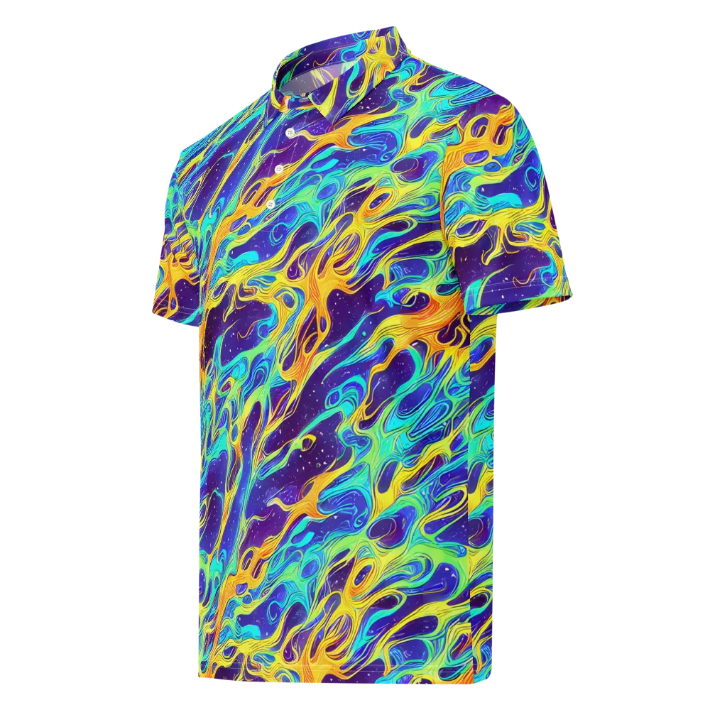 Prism Orbit on Men's Slim Fit Polo Shirt — Left Front