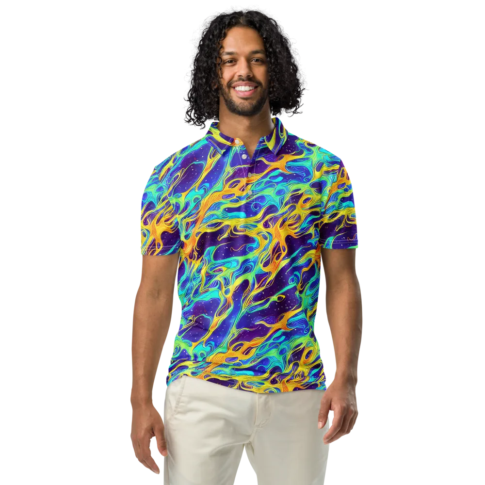 Prism Orbit on Men's Slim Fit Polo Shirt — Front