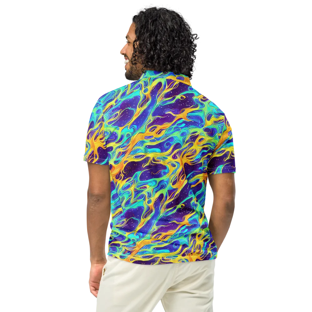 Prism Orbit on Men's Slim Fit Polo Shirt — Back