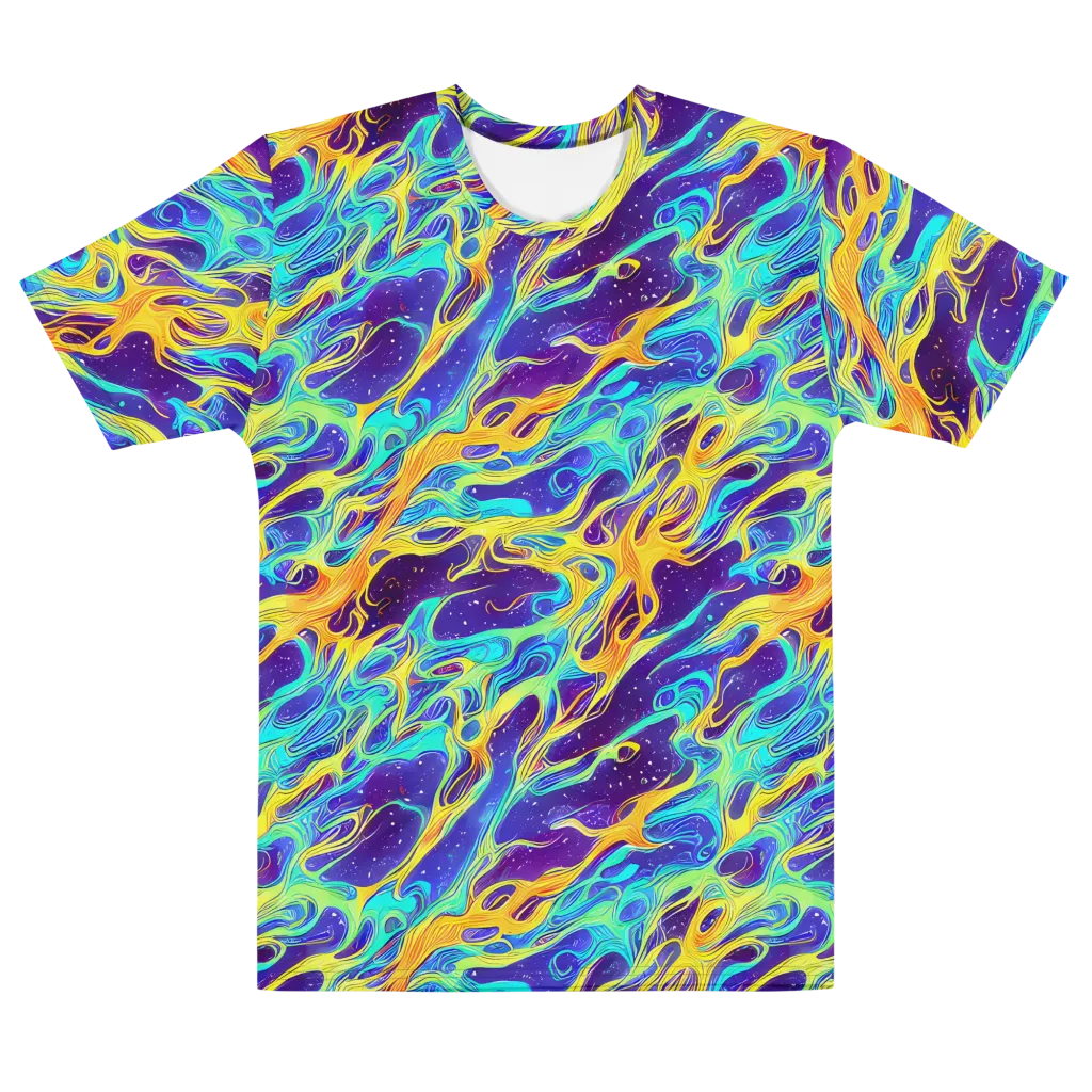 Prism Orbit on Men's Cotton Crew Neck T-Shirt — Front