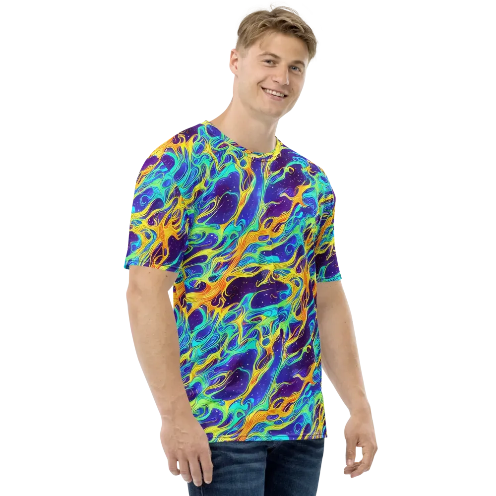 Prism Orbit on Men's Crew Neck T-Shirt — Right